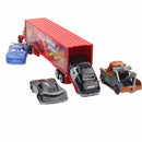 Disney pixar carros conjunto relâmpago mcqueen xerife mack caminhão diecast metal
