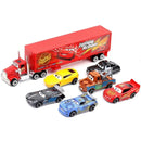 Disney pixar carros conjunto relâmpago mcqueen xerife mack caminhão diecast metal