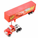 Disney pixar carros conjunto relâmpago mcqueen xerife mack caminhão diecast metal