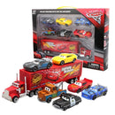 Disney pixar carros conjunto relâmpago mcqueen xerife mack caminhão diecast metal