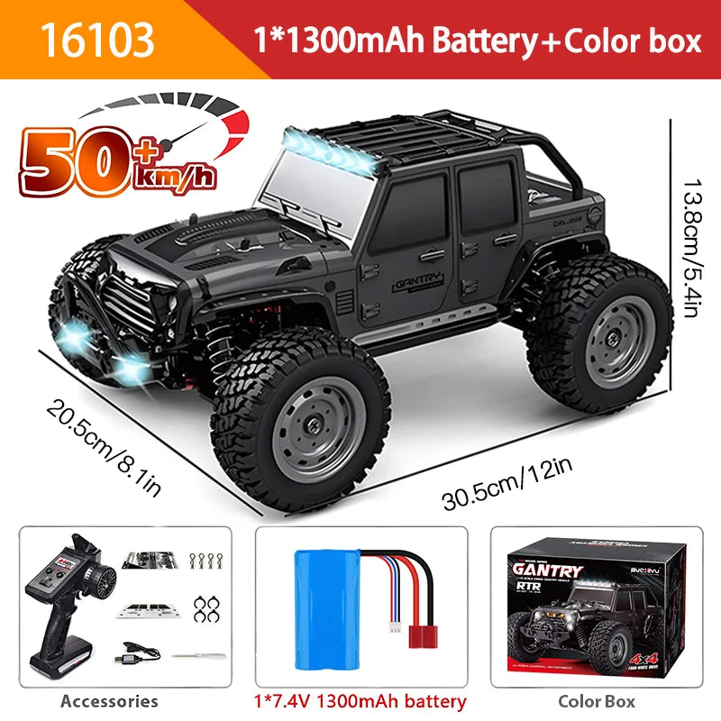 Carro de controle remoto 70KM com LED