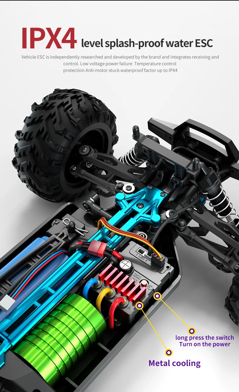 Carro de controle remoto 70KM com LED