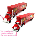 Disney pixar carros conjunto relâmpago mcqueen xerife mack caminhão diecast metal