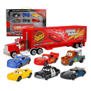 Disney pixar carros conjunto relâmpago mcqueen xerife mack caminhão diecast metal