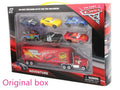Disney pixar carros conjunto relâmpago mcqueen xerife mack caminhão diecast metal