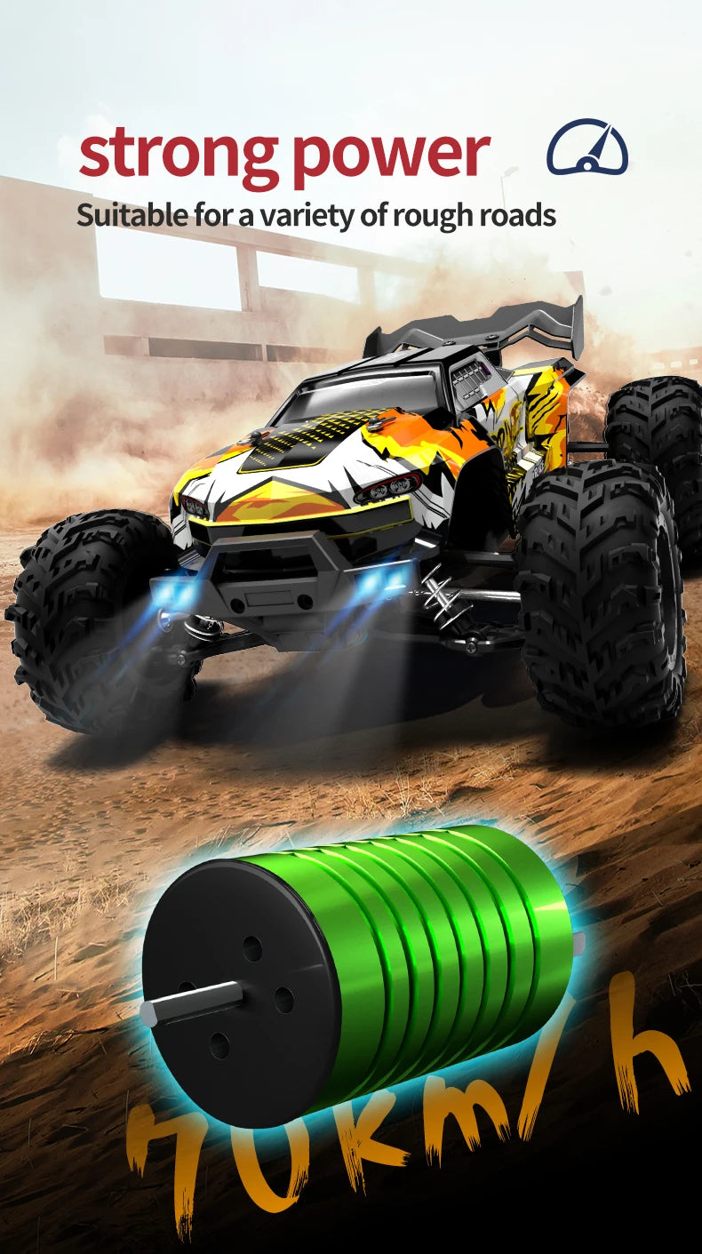 Carro de controle remoto 70KM com LED