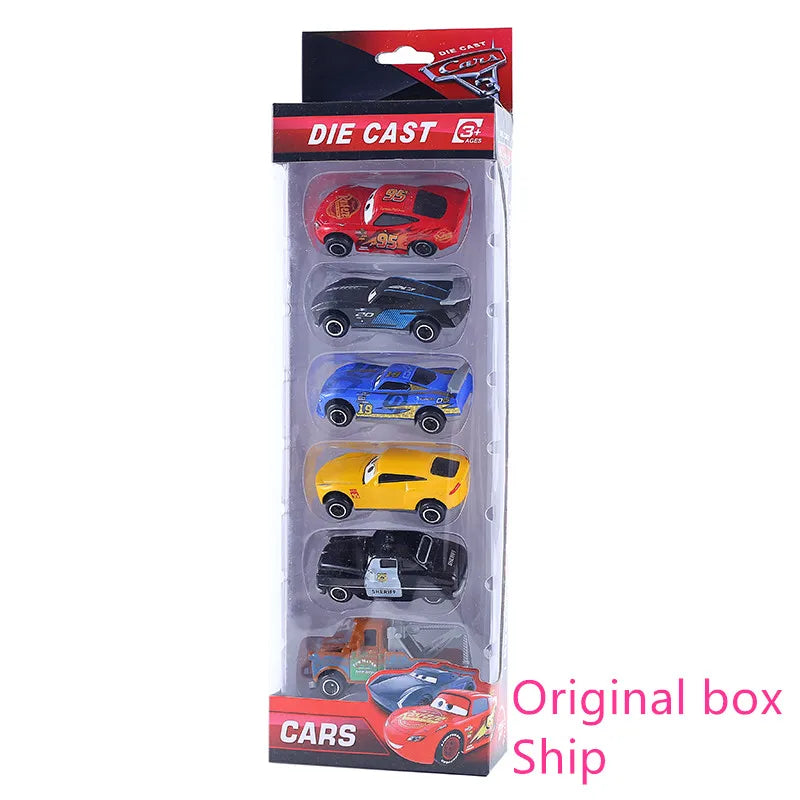 Disney pixar carros conjunto relâmpago mcqueen xerife mack caminhão diecast metal
