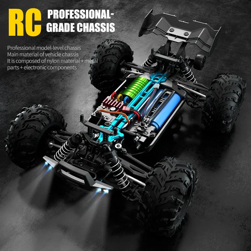 Carro de controle remoto 70KM com LED