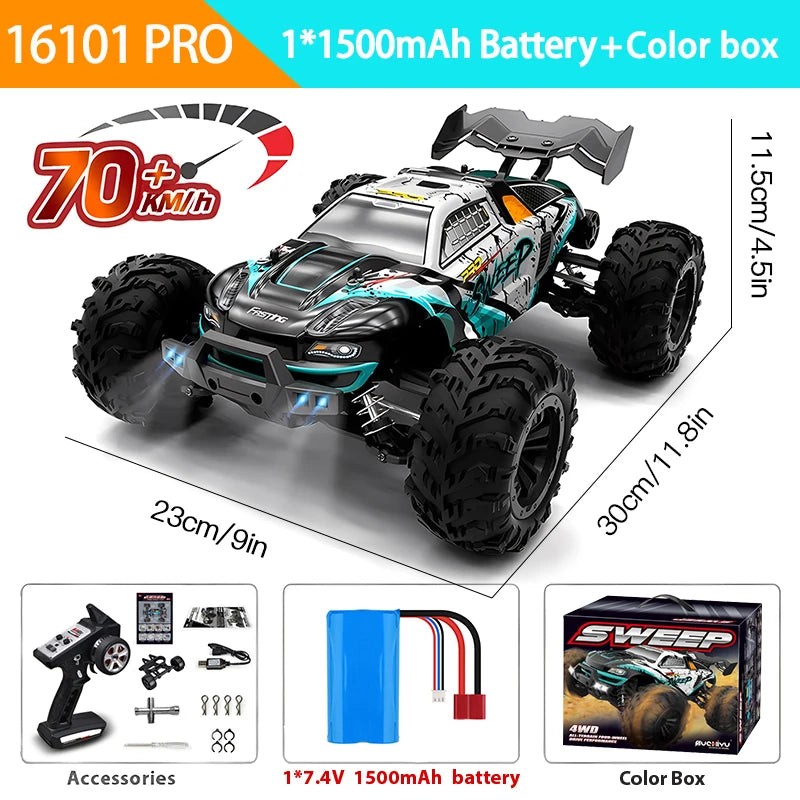 Carro de controle remoto 70KM com LED