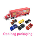 Disney pixar carros conjunto relâmpago mcqueen xerife mack caminhão diecast metal