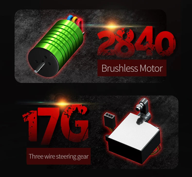 Carro de controle remoto 70KM com LED
