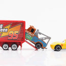 Disney pixar carros conjunto relâmpago mcqueen xerife mack caminhão diecast metal