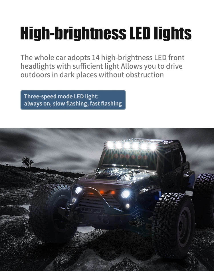 Carro de controle remoto 70KM com LED